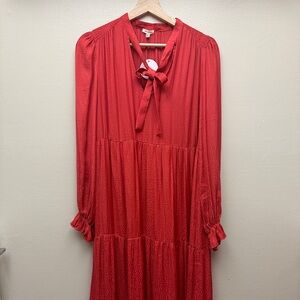 Anthro En Crème Maxi Dress, Red